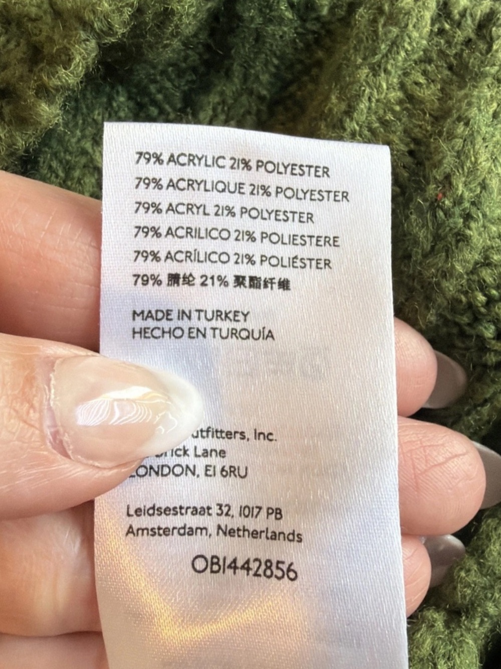 Anthropologie Rib Knit Crop Tank Top Green Sweater Size Medium - Picture 16 of 16